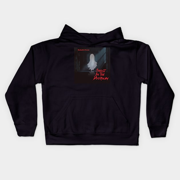 Ghost In The Doorway Kids Hoodie by Marshmellow Overcoat Store